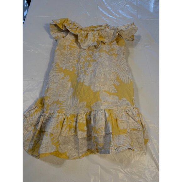 Janie and Jack Boutique Dress Girls Size 4 Yellow Sundress Ruffles - Picture 1 of 4